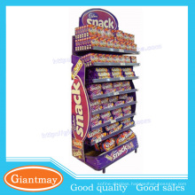Medium duty metal floor standing commercial candy display shelf
